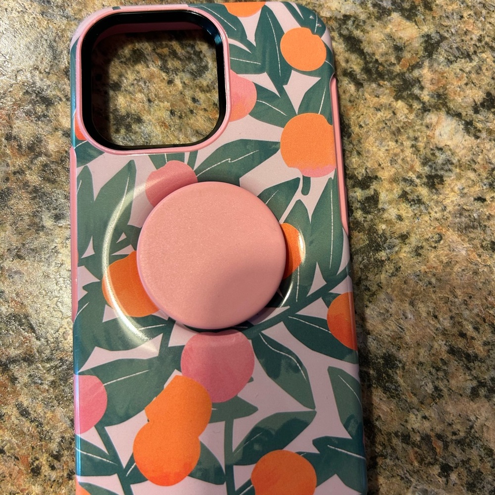 OtterBox Pink and Orange iPhone Case with Citrus Design